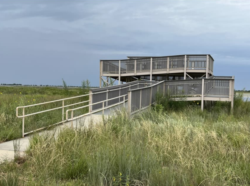 Birdwatching platform at Quivira National Wildlife Refuge