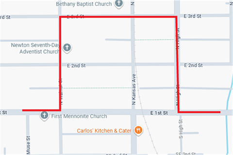 Detour for East First road closure